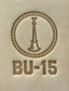 Delrin leather stamp showing firefighter bugle rank insignia.