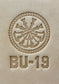 Delrin leather stamp showing firefighter bugle rank insignia.