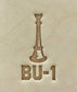 Delrin leather stamp showing firefighter bugle rank insignia.