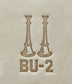 Delrin leather stamp showing firefighter bugle rank insignia.