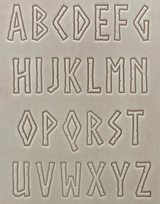 1" Tall DELRIN Alphabet/Letter Embossing Plate Set -30B