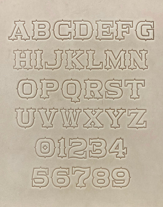 1" Tall DELRIN Alphabet/Letter Embossing Plate Set -28B