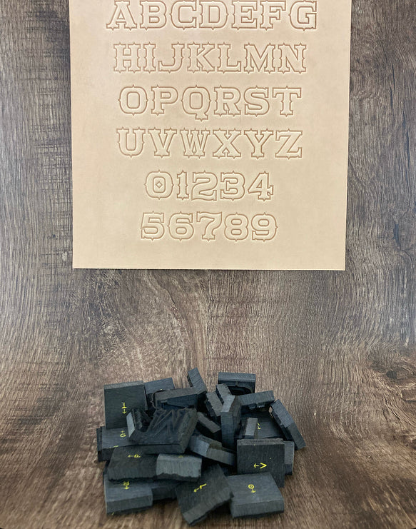 1" Tall DELRIN Alphabet/Letter Embossing Plate Set -28B