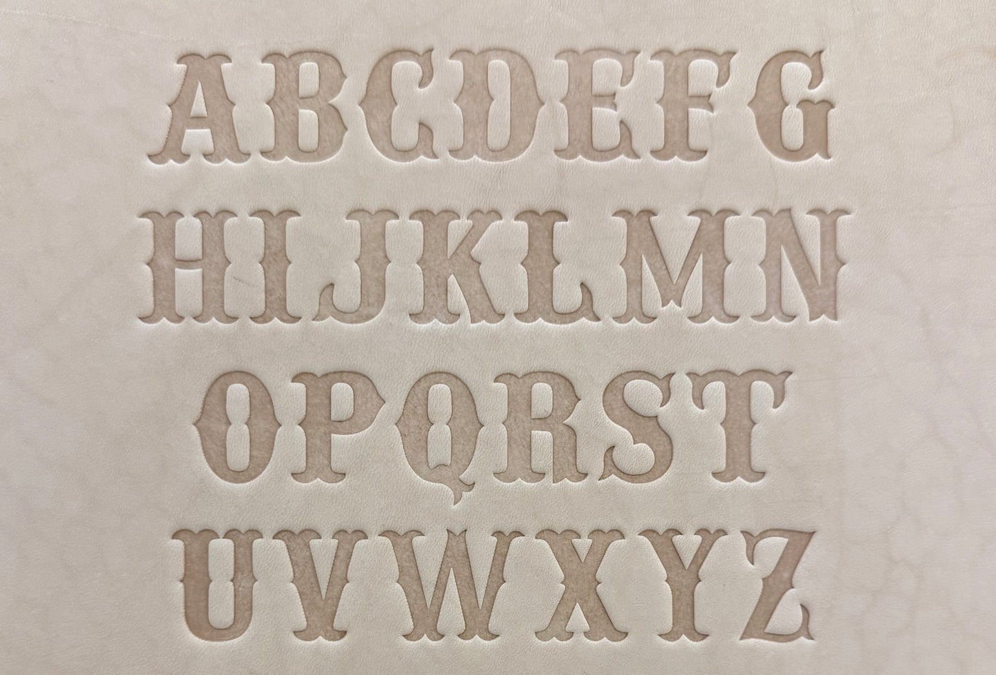 Western style delrin embossing stamps for leatherworking.