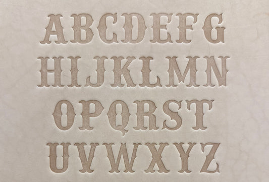 Western style delrin embossing stamps for leatherworking.