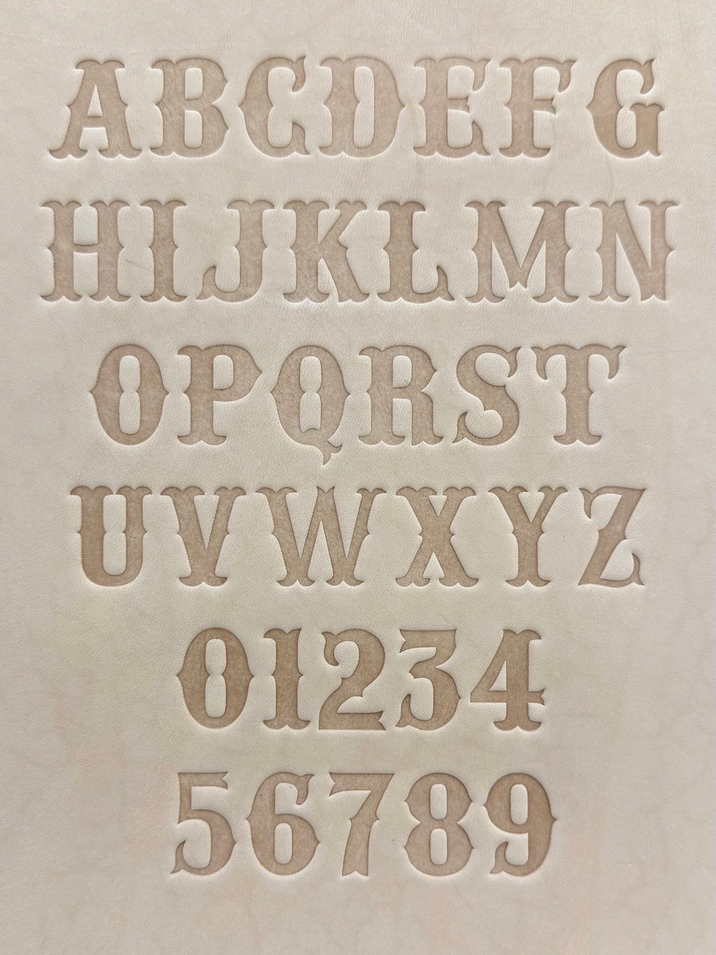 Western style delrin embossing stamps for leatherworking.