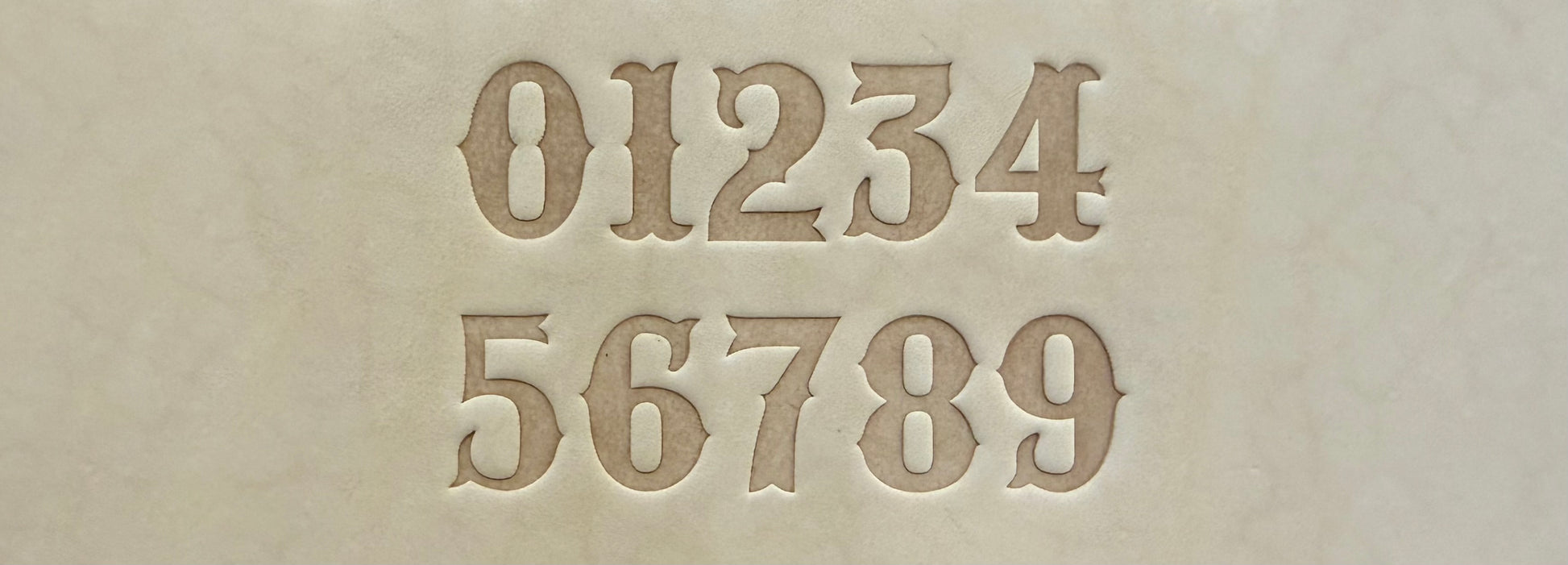 Western style delrin embossing stamps for leatherworking.