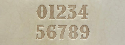 Western style delrin embossing stamps for leatherworking.
