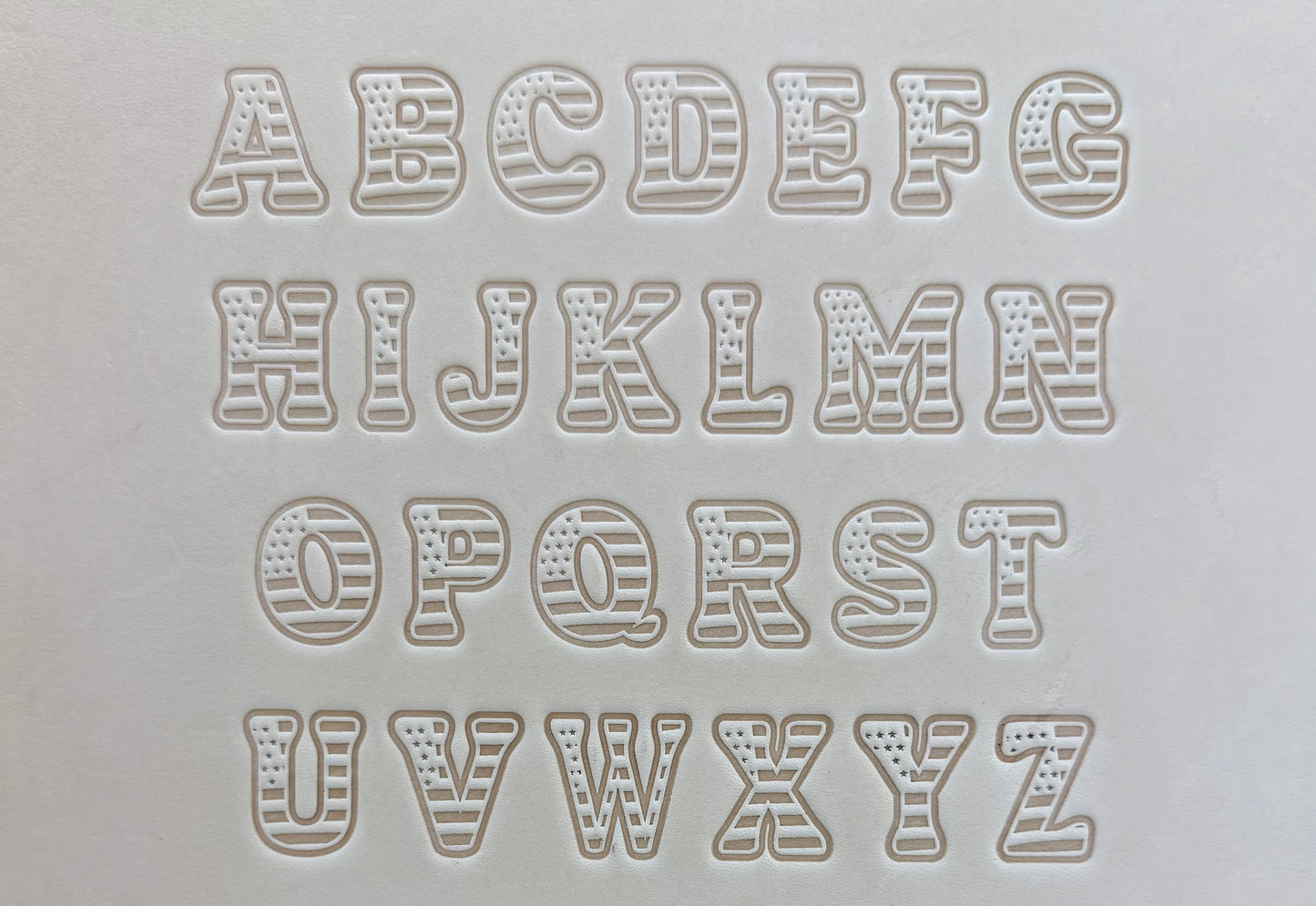 1" Tall DELRIN Alphabet/Letter Embossing Plate Set -37(B)