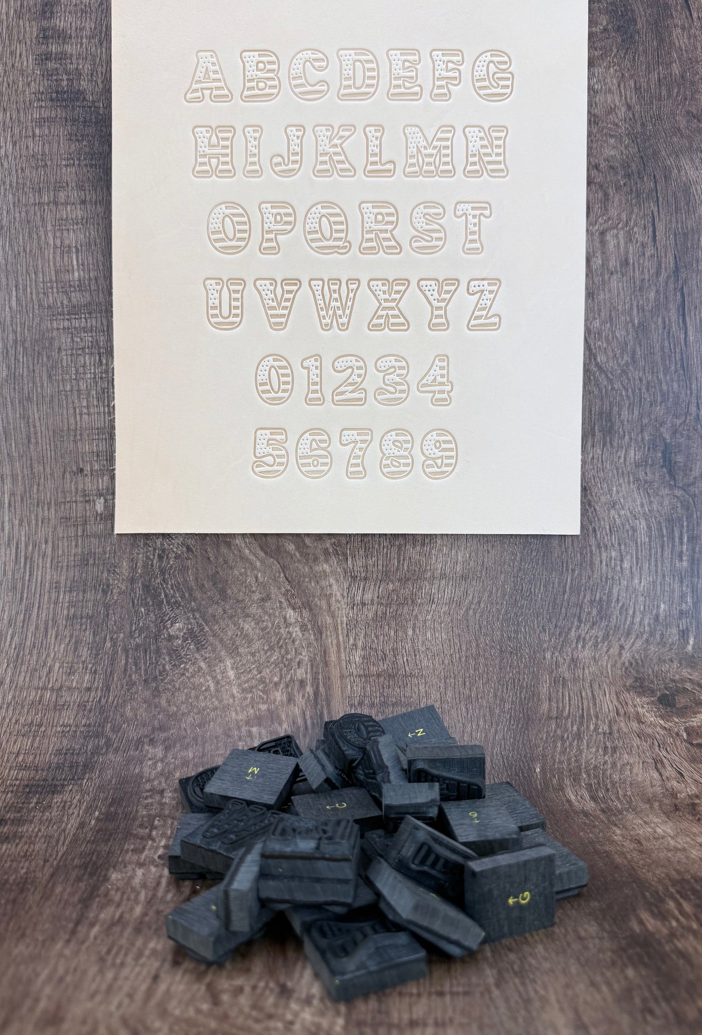 1" Tall DELRIN Alphabet/Letter Embossing Plate Set -37(B)
