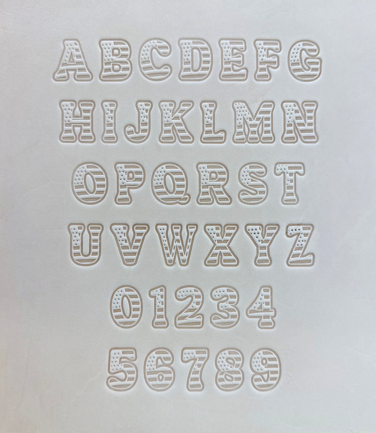 1" Tall DELRIN Alphabet/Letter Embossing Plate Set -37(B)