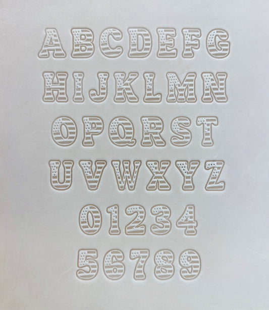 1" Tall DELRIN Alphabet/Letter Embossing Plate Set -37(B)