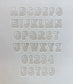 1" Tall DELRIN Alphabet/Letter Embossing Plate Set -37(B)