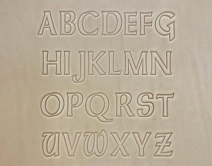 1" Tall DELRIN Alphabet/Letter Embossing Plate Set -26B