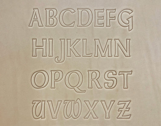 1" Tall DELRIN Alphabet/Letter Embossing Plate Set -26B