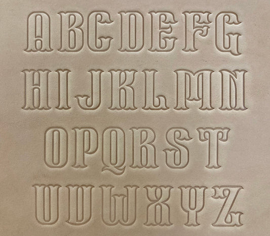 1" Tall DELRIN Alphabet/Letter Embossing Plate Set -27B