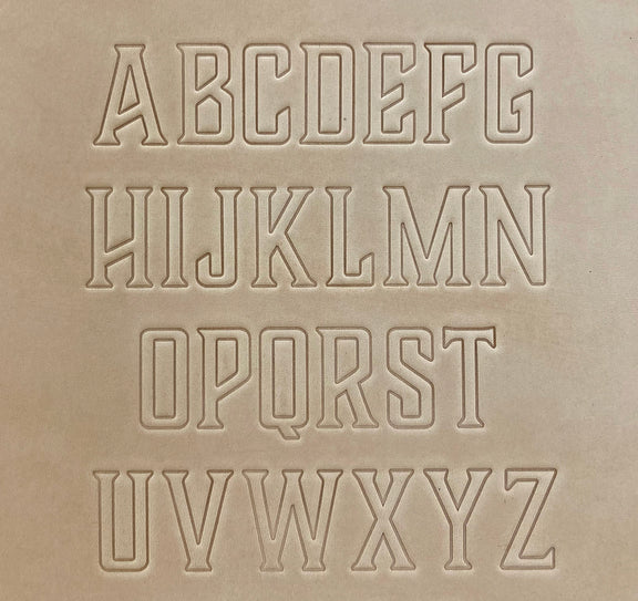 1" Tall DELRIN Alphabet/Letter Embossing Plate Set -24(B)