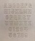 Leathercrafting embossing stamp in western style font.