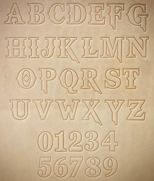 1" Tall DELRIN Alphabet/Letter Embossing Plate Set - 13B