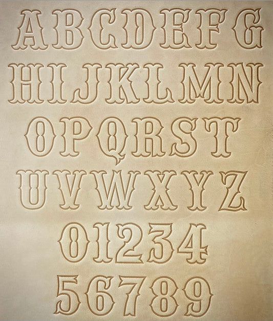 1" Tall DELRIN Alphabet/Letter Embossing Plate Set - 8B