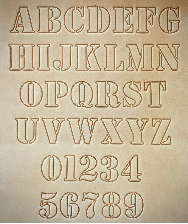 1" Tall DELRIN Alphabet/Letter Embossing Plate Set - 6B