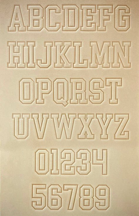 1" Tall DELRIN Alphabet/Letter Embossing Plate Set - 3B