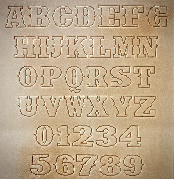1" Tall DELRIN Alphabet/Letter Embossing Plate Set - 11B