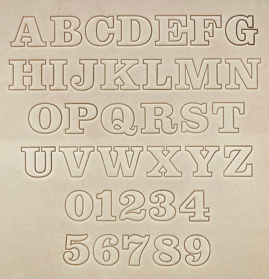 1" Tall DELRIN Alphabet/Letter Embossing Plate Set - 5B