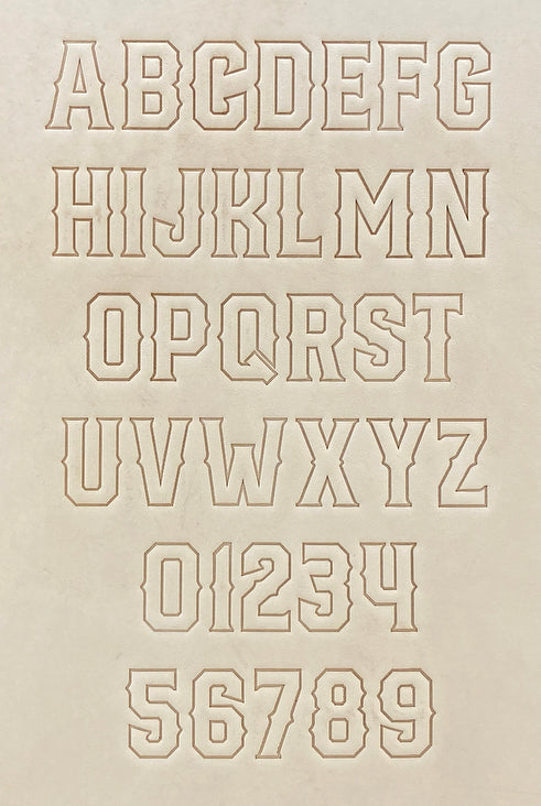 1" Tall DELRIN Alphabet/Letter Embossing Plate Set -17B