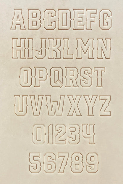 1" Tall DELRIN Alphabet/Letter Embossing Plate Set -17B