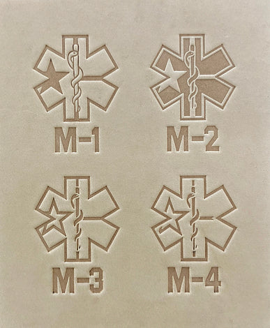 TEXAS FLAG MEDICAL STAR (M-1; M-2; M-3; M-4) 1-INCH WIDE