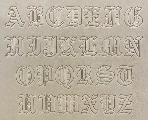 1" Tall DELRIN Alphabet/Letter Embossing Plate Set -22B