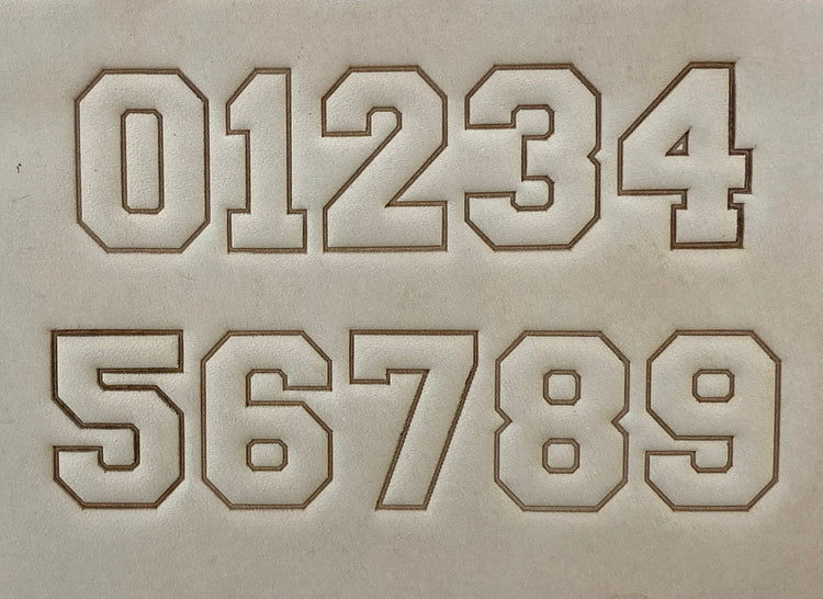 1" Tall DELRIN Alphabet/Letter Embossing Plate Set - 2B