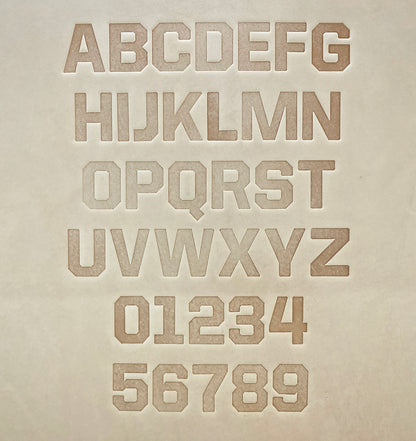 1" Tall DELRIN Alphabet/Letter Embossing Plate Set - 4A