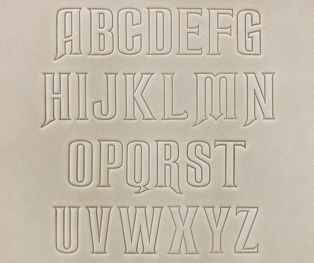 1" Tall DELRIN Alphabet/Letter Embossing Plate Set -19B
