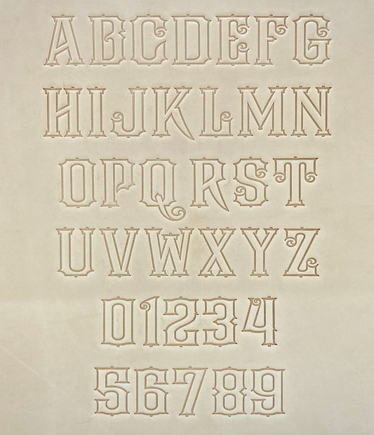 1" Tall DELRIN Alphabet/Letter Embossing Plate Set -10B
