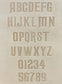 1" Tall DELRIN Alphabet/Letter Embossing Plate Set -19A